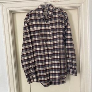 JACHS Button-Down Flannel Cream/Rust/Grey